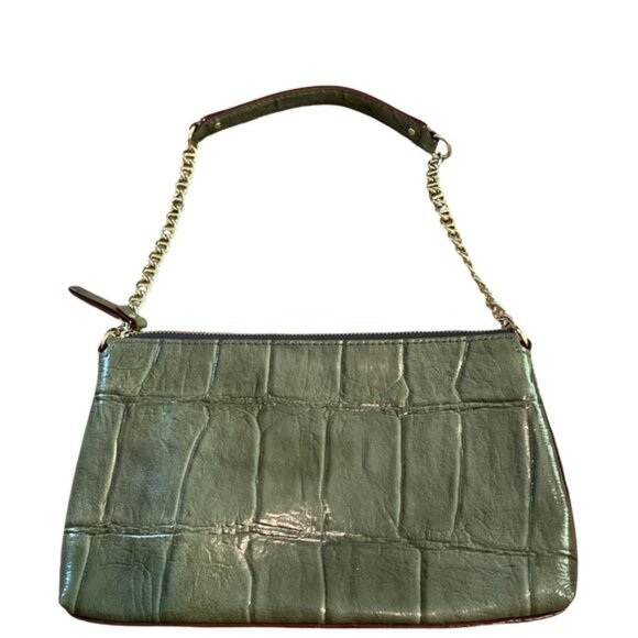 Kate Spade Wellesley Byrd Shoulder Bag – Green Croc Embossed, Gold Hardware, EUC - Picture 3 of 9